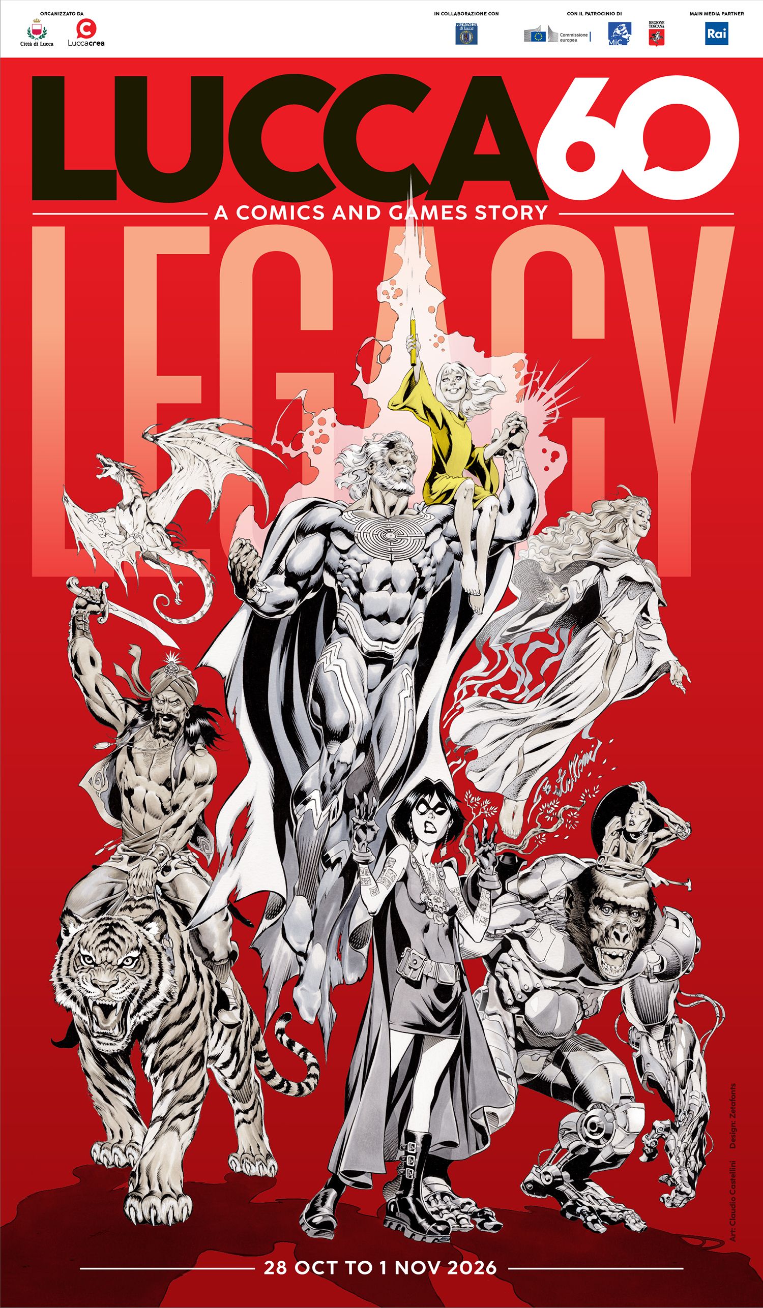 Poster Lucca Comics & Games 2026, Claudio Castellini